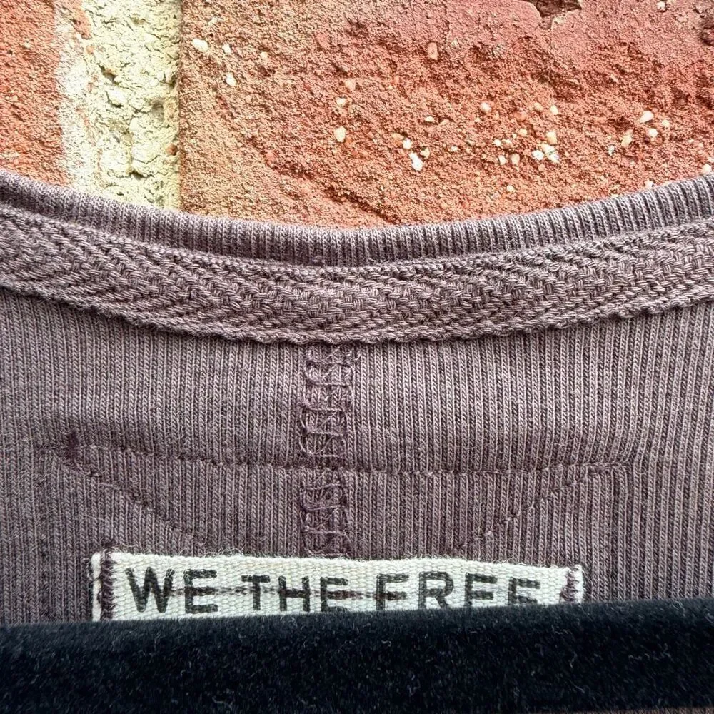 Free People X We The Free Neria V-Neck Tank Top brown Womens M NEW - Picture 7 of 9